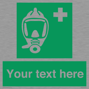 Custom sign safe condition Emergency escape breathing device